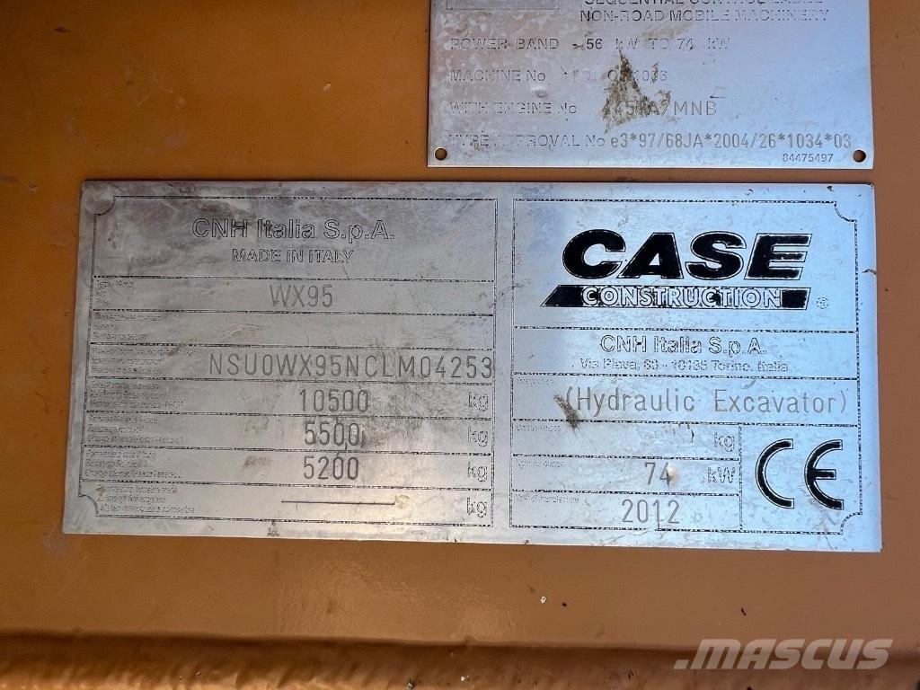 CASE WX 95 Pyöräkaivukoneet