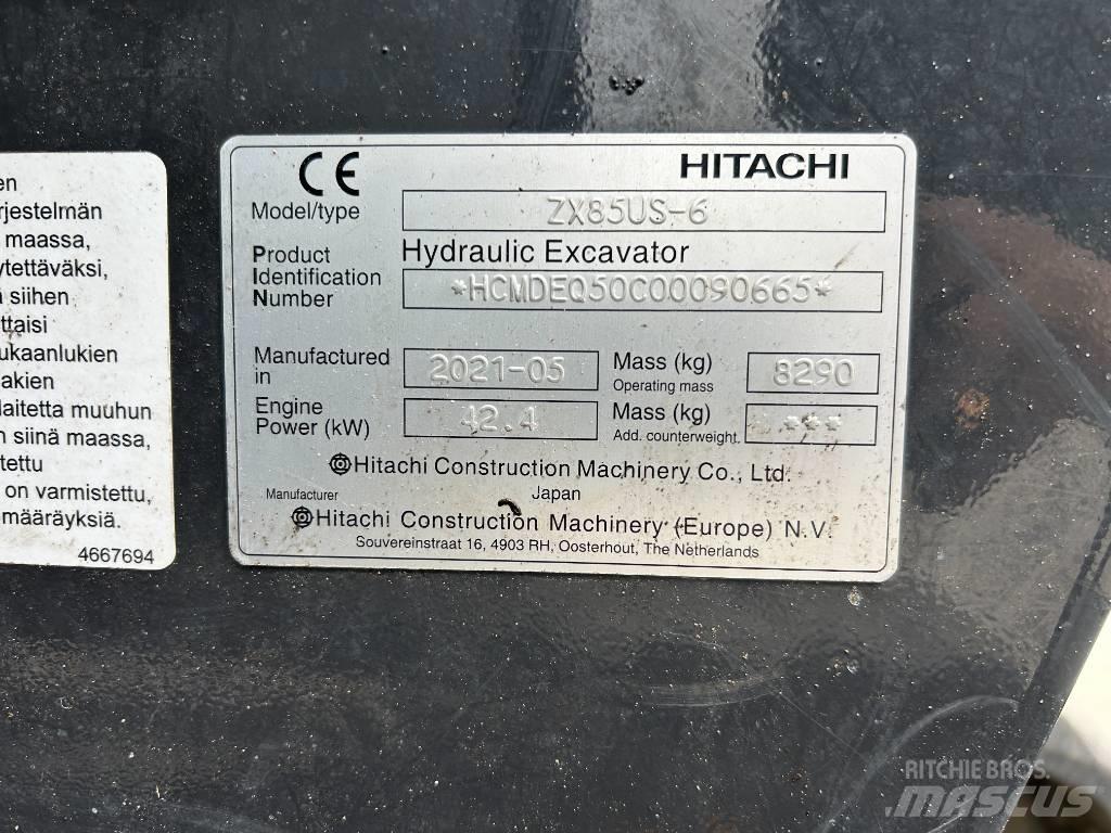 Hitachi ZX85U-6 Midikaivukoneet 7t - 12t