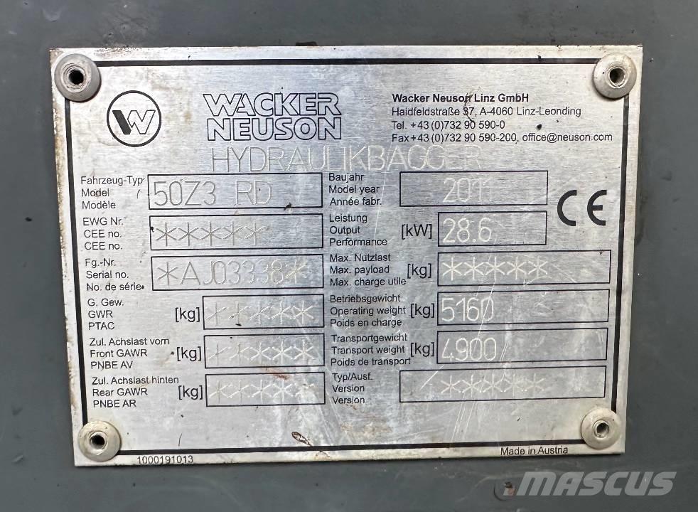 Wacker Neuson 50 Z3 Minikaivukoneet < 7t