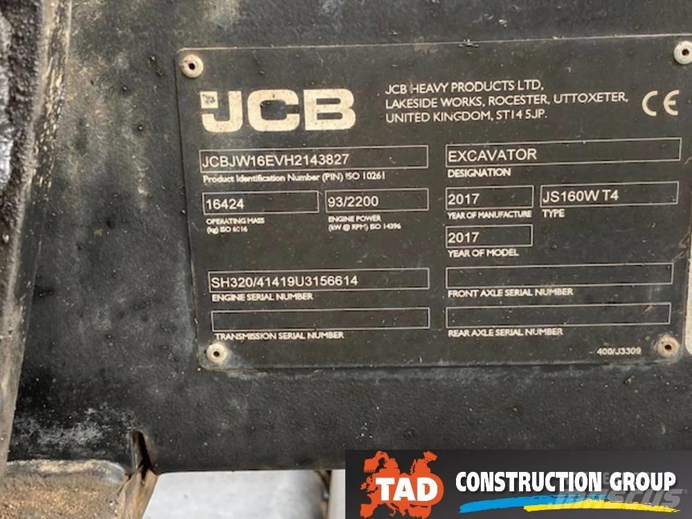 JCB JS 160 W Pyöräkaivukoneet