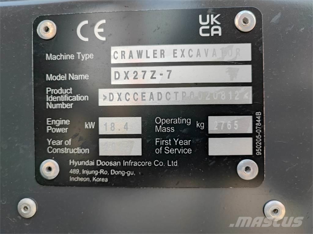 Develon DX27Z-7 Muut maatalouskoneet