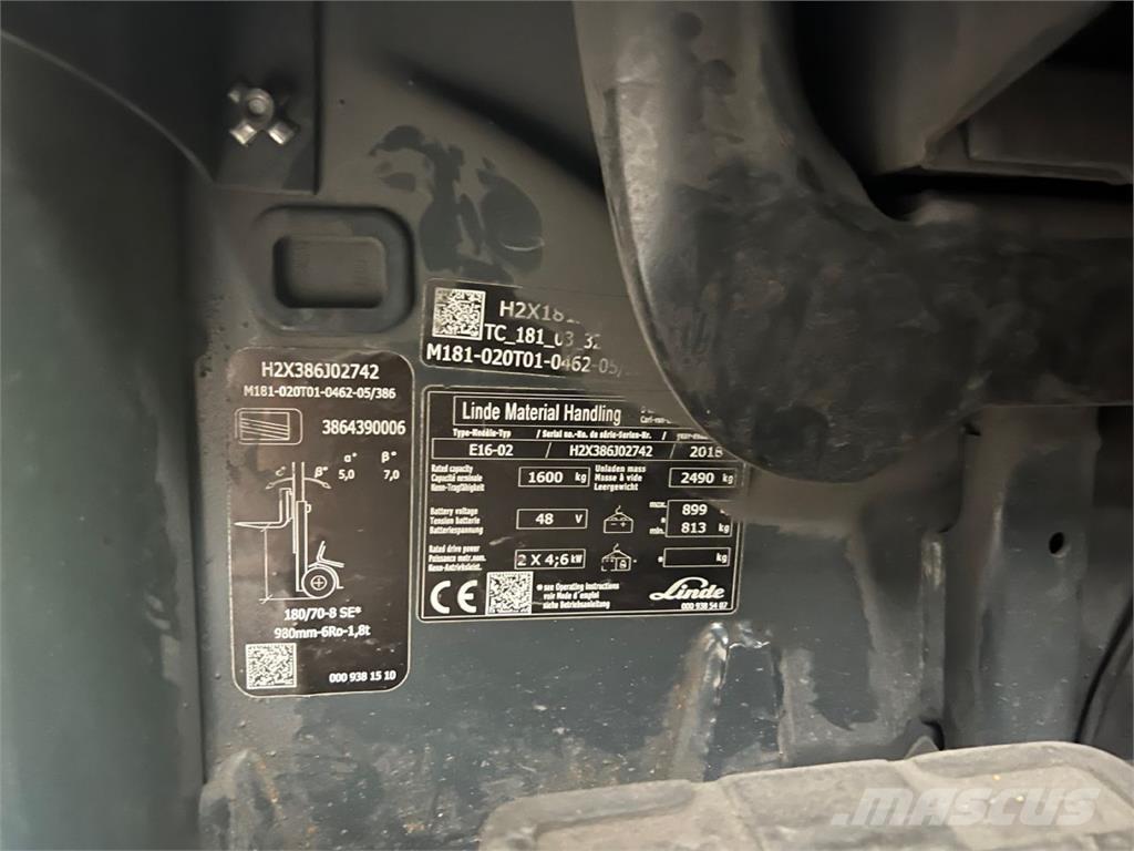 Linde E16-02 Sähkötrukit