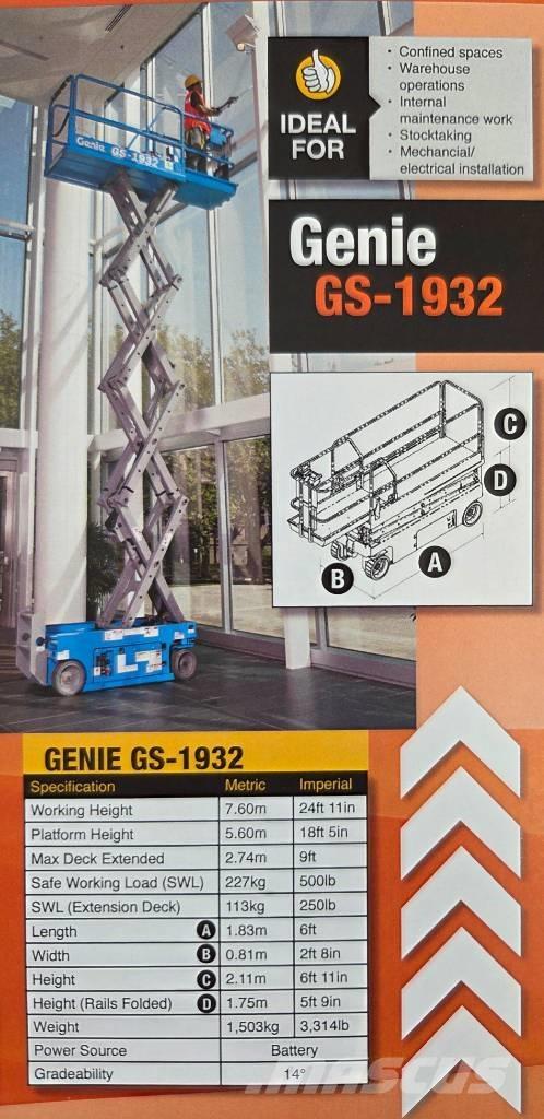 Genie GS 1932 Saksilavat