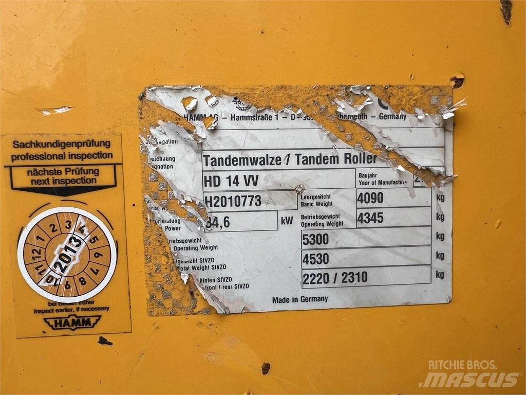 Hamm HD 14 VV Tandemjyrät
