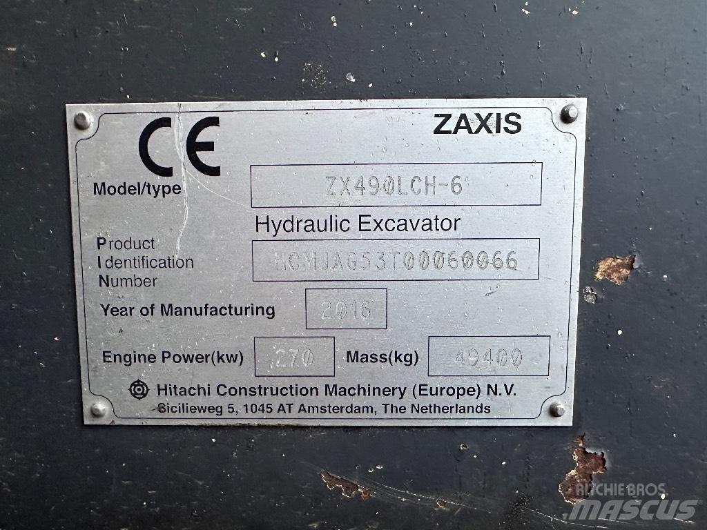 Hitachi ZX 490 LCH Telakaivukoneet