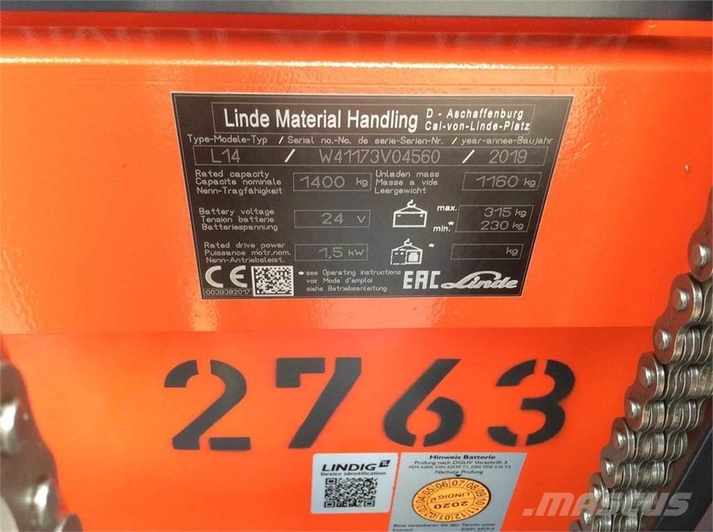 Linde L14I Ajettavat pinoamisvaunut