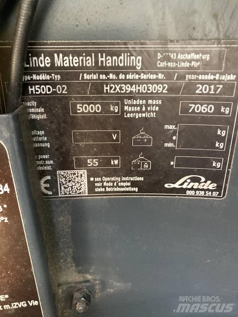 Linde H50D/394 Dieseltrukit