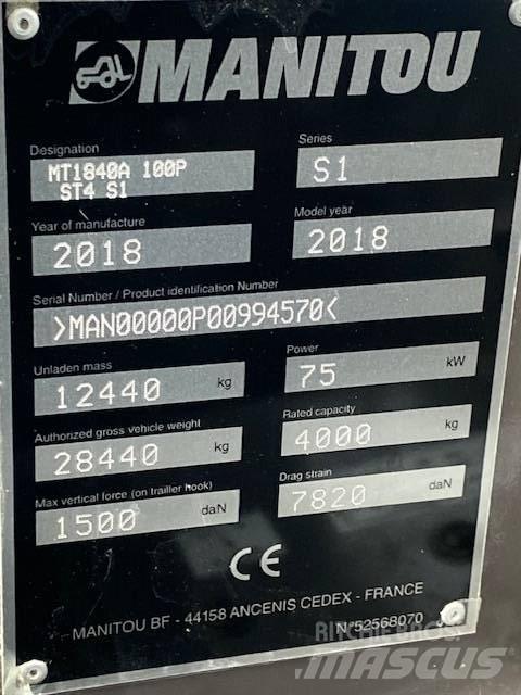 Manitou MT1840A Kurottajat
