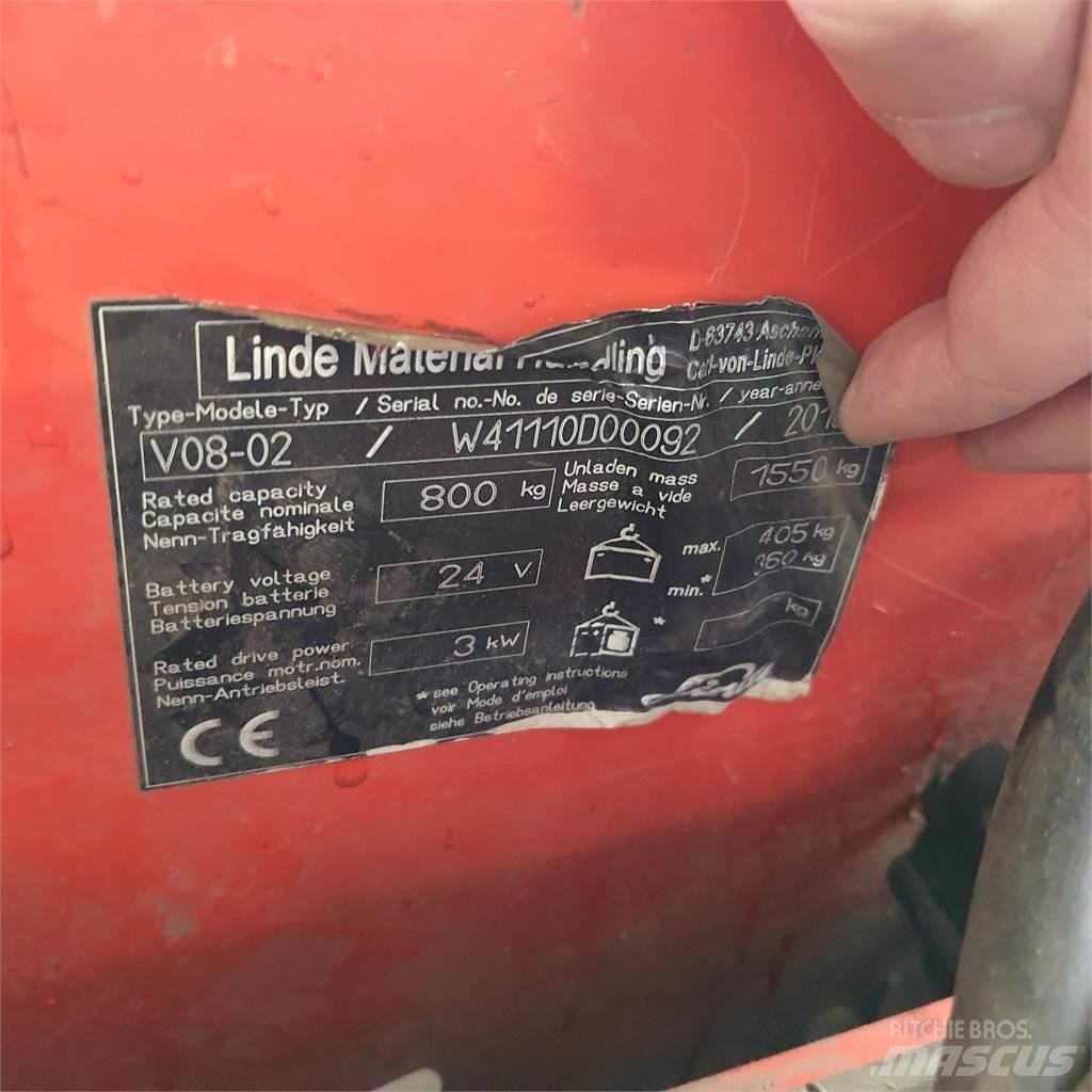 Linde V08-02 Välitasokeräilytrukit