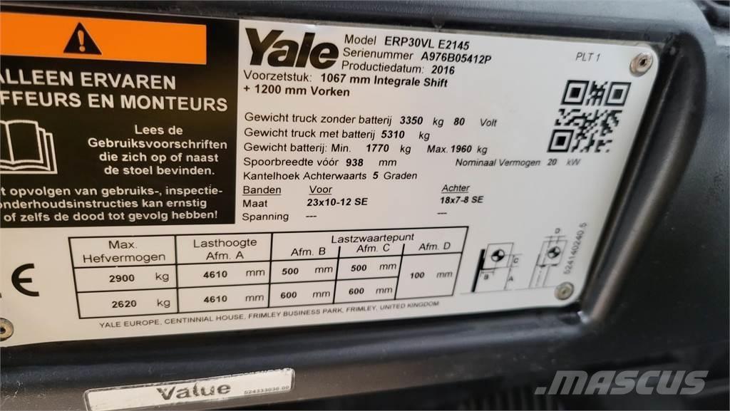 Yale ERP30VL 2016 Sähkötrukit
