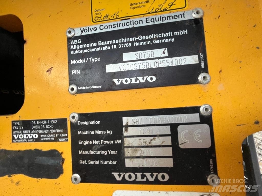 Volvo SD 75 Yksivalssijyrät