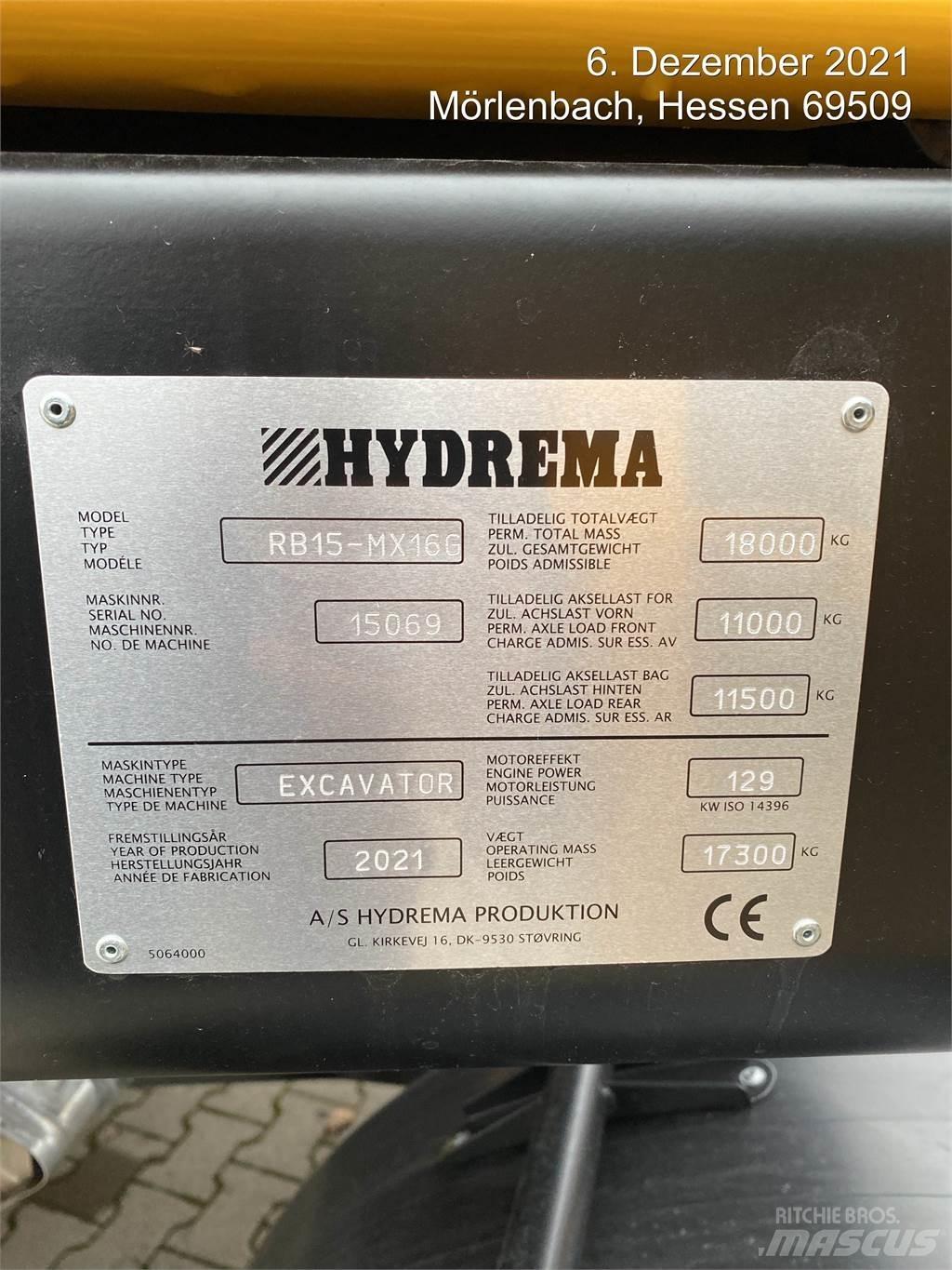 Hydrema MX16G Pyöräkaivukoneet