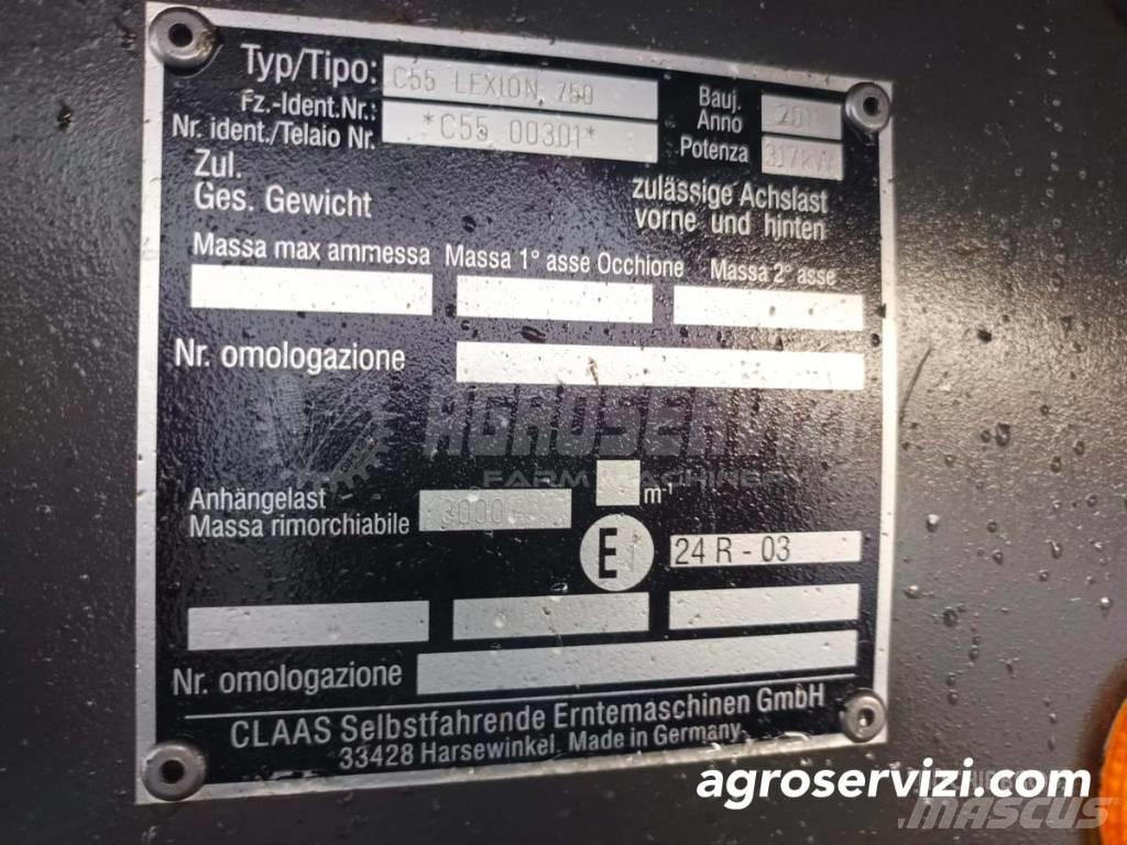 CLAAS Lexion 750 Leikkuupuimurit