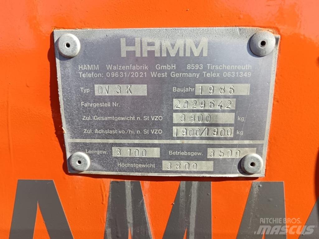 Hamm DV 3 K Tandemjyrät