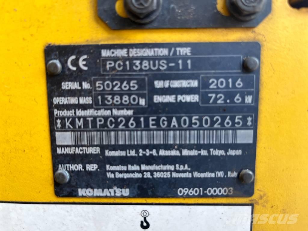 Komatsu PC 138 US-11 Telakaivukoneet