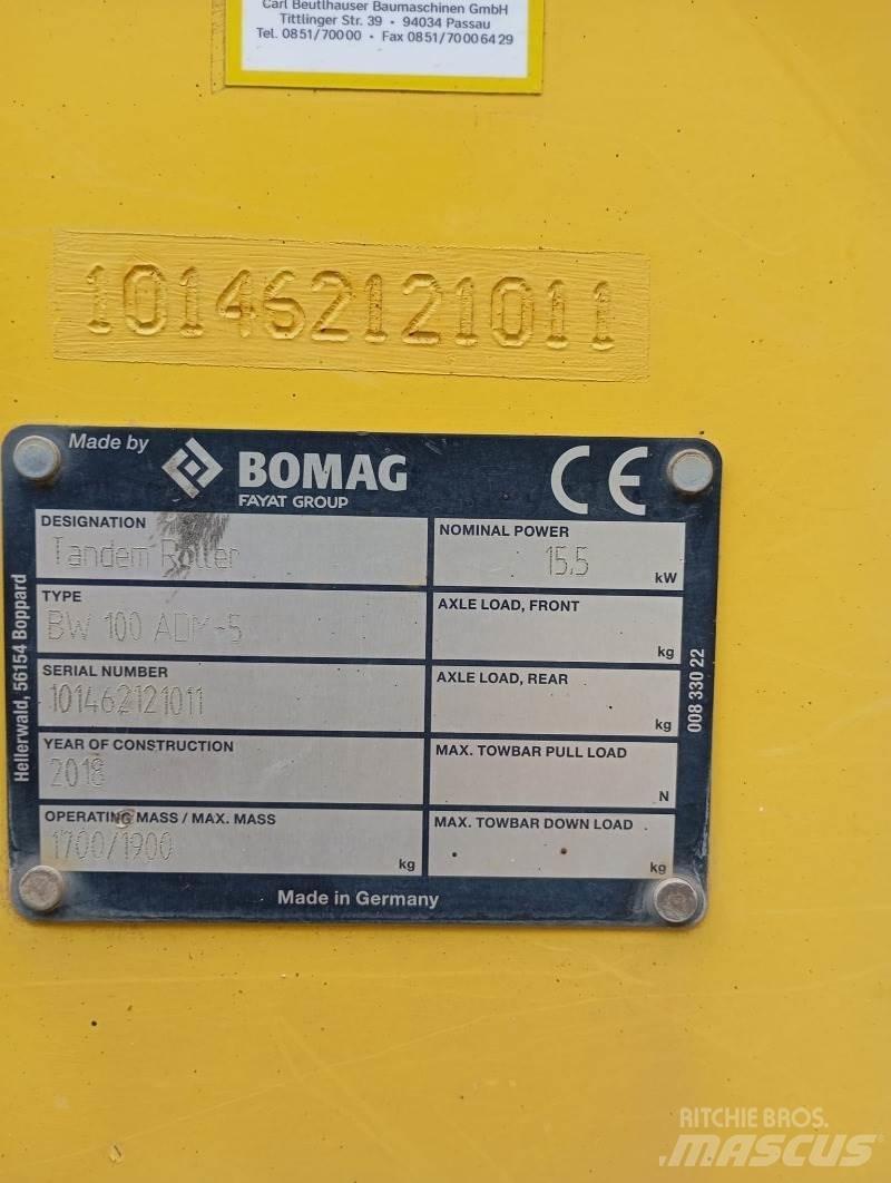 Bomag BW 100 ADM-5 Tärylevyt
