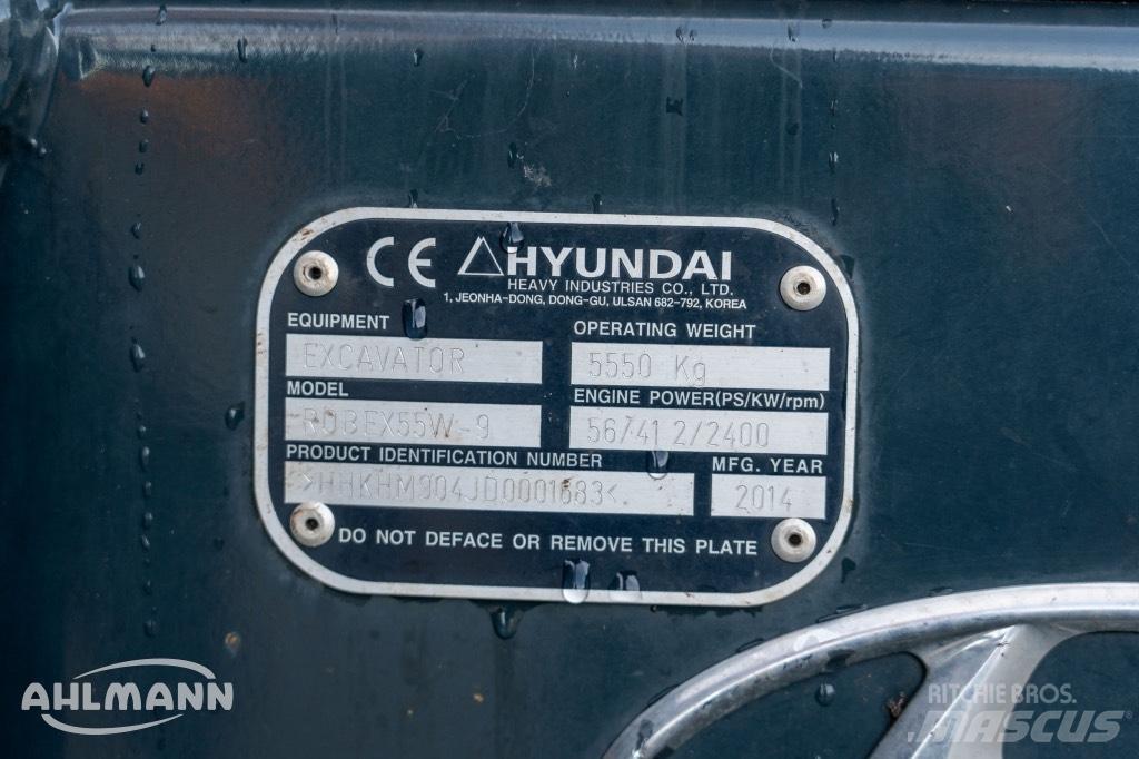 Hyundai R55W-9A Pyöräkaivukoneet