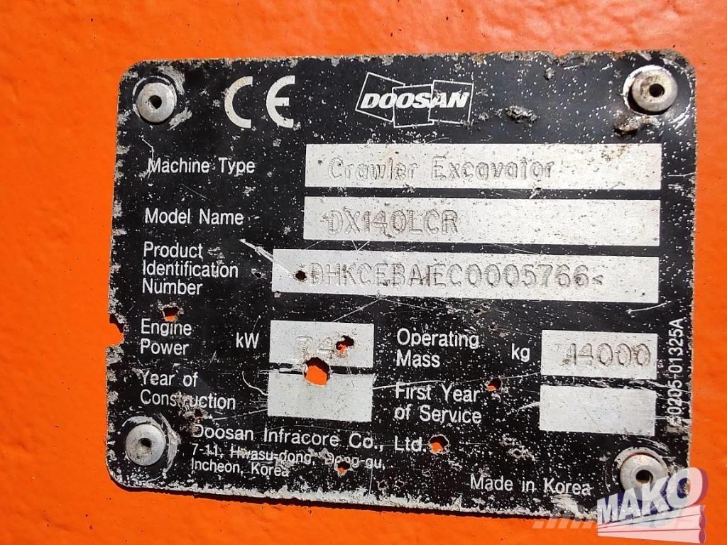 Doosan DX 140 LCR Telakaivukoneet