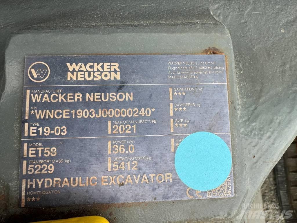 Wacker Neuson ET58 Telakaivukoneet