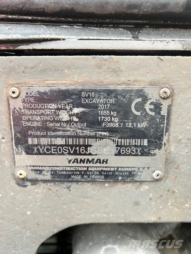 Yanmar SV 16 Minikaivukoneet < 7t