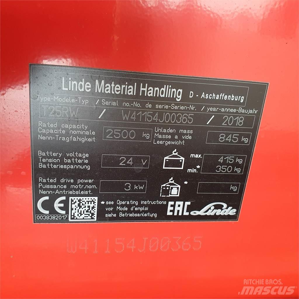 Linde T25RW-lang Lavansiirtotrukit