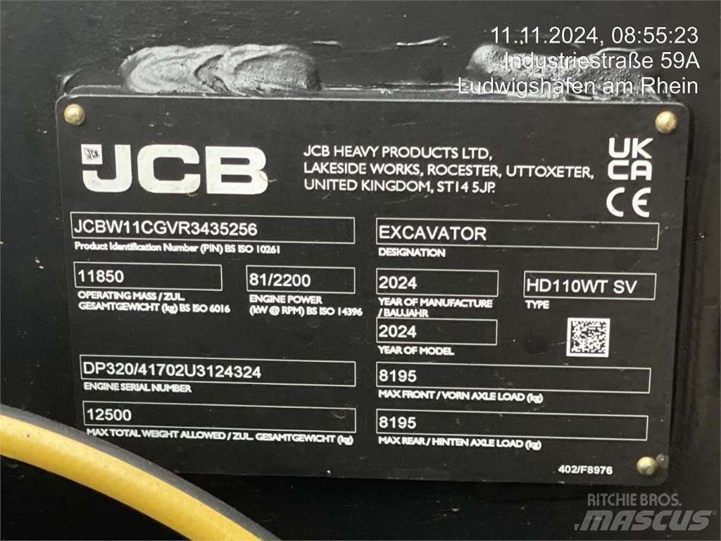 JCB HydraDig 110W Pyöräkaivukoneet