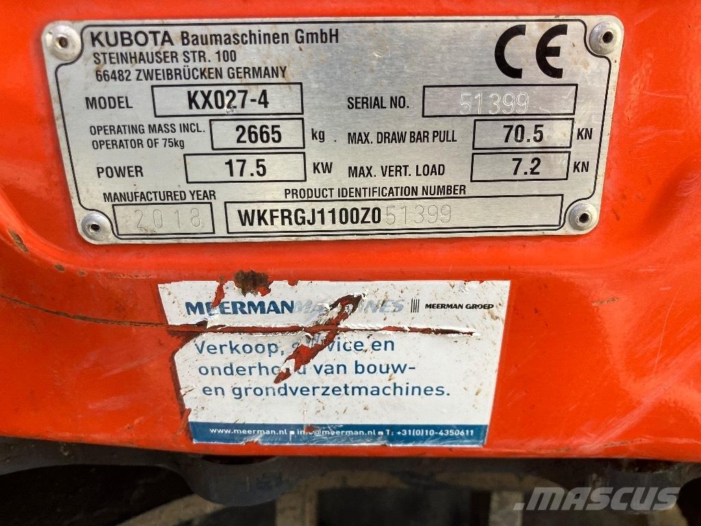 Kubota KX 027-4 Minikaivukoneet < 7t