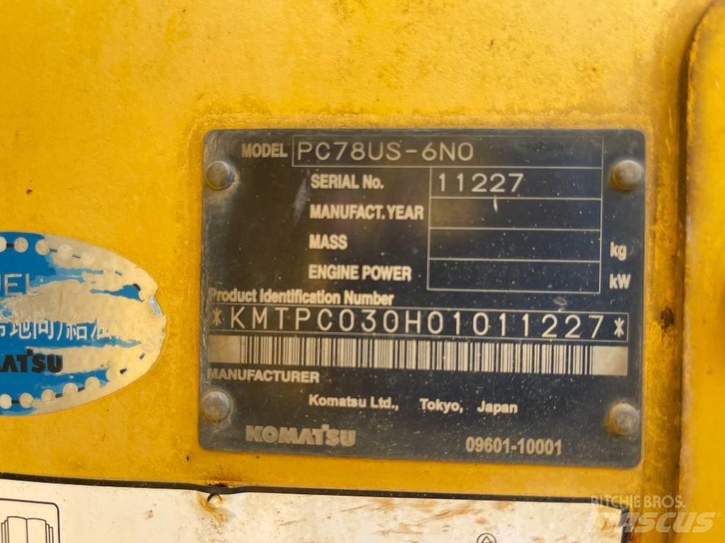 Komatsu PC78US-6N0 Telakaivukoneet