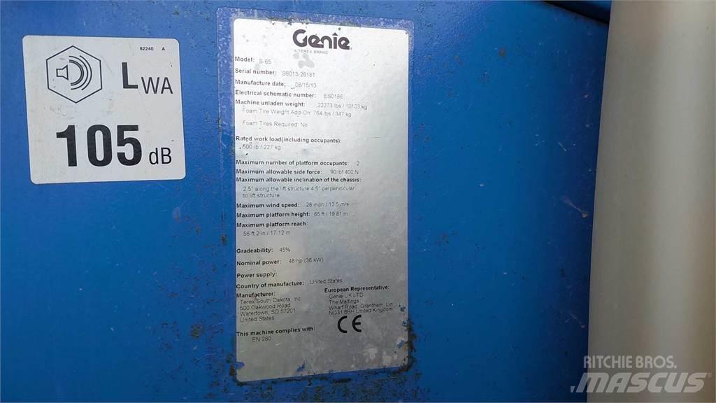 Genie S65 Teleskooppipuominostimet