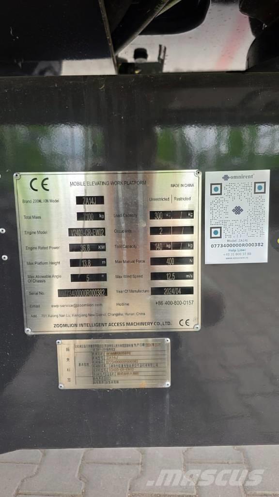 Zoomlion ZA 14 J Kuukulkijat