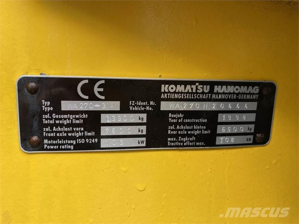 Komatsu WA270-3 Pyöräkuormaajat