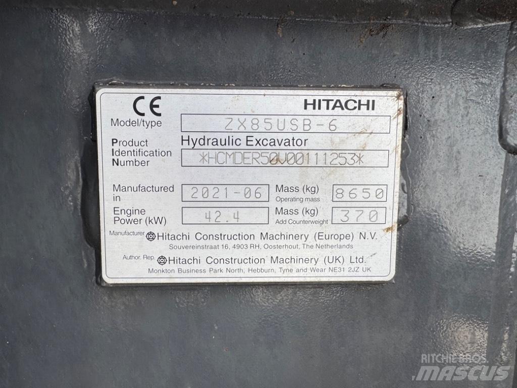 Hitachi ZX 85 US-6 Midikaivukoneet 7t - 12t