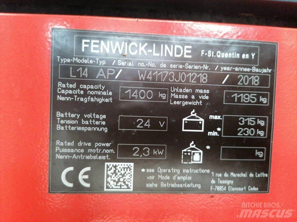 Linde L14 AP Käyden ajettavat pinoamistrukit