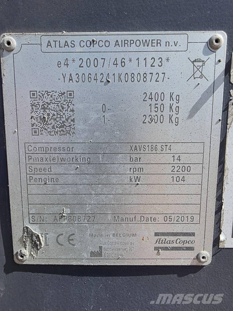 Atlas Copca XAVS186 Paineenkorotuskompressorit