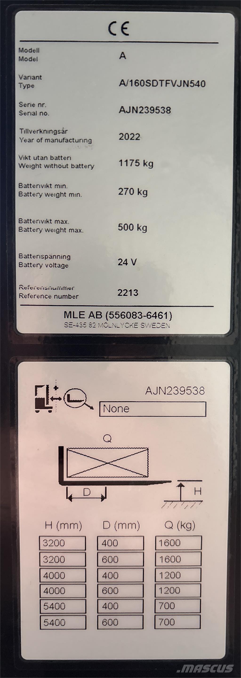 Atlet A160 Ajettavat pinoamisvaunut