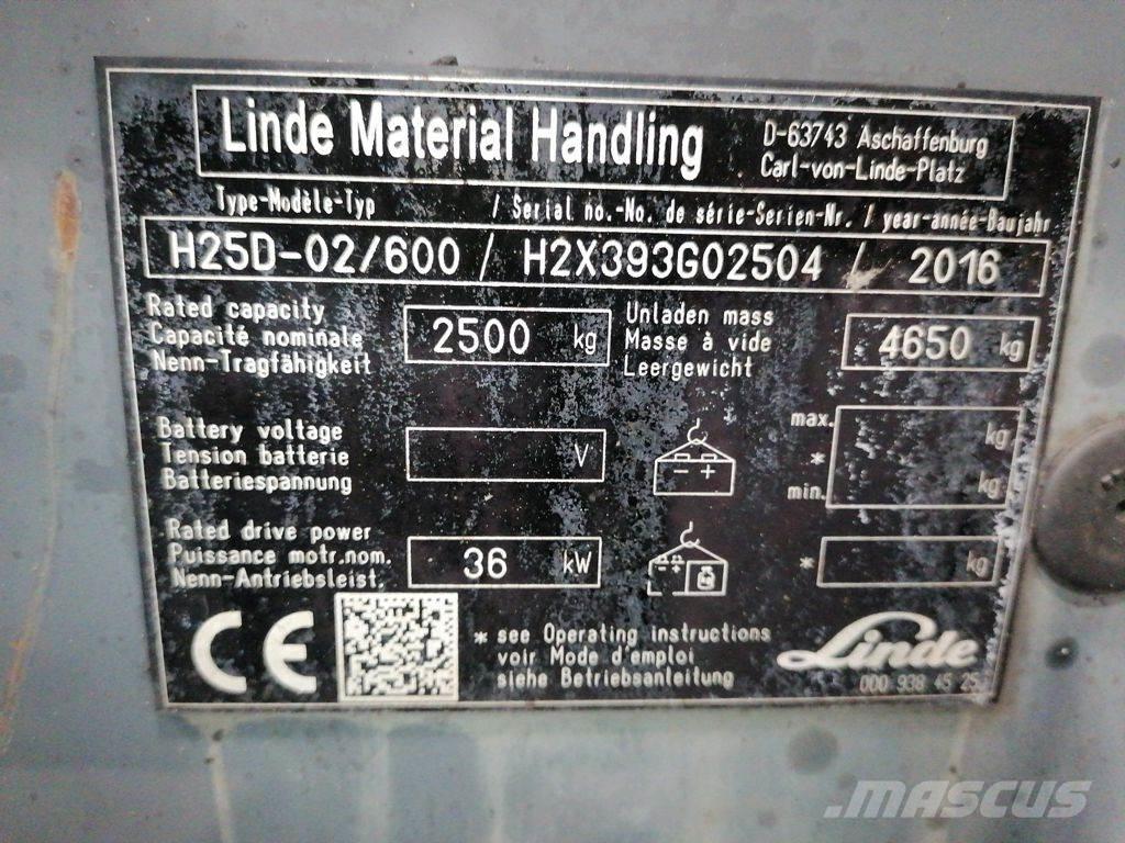 Linde H25D-02/600 Nestekaasutrukit