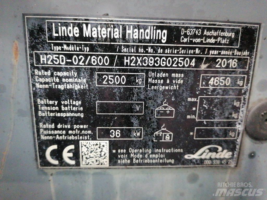 Linde H25D-02/600 Nestekaasutrukit