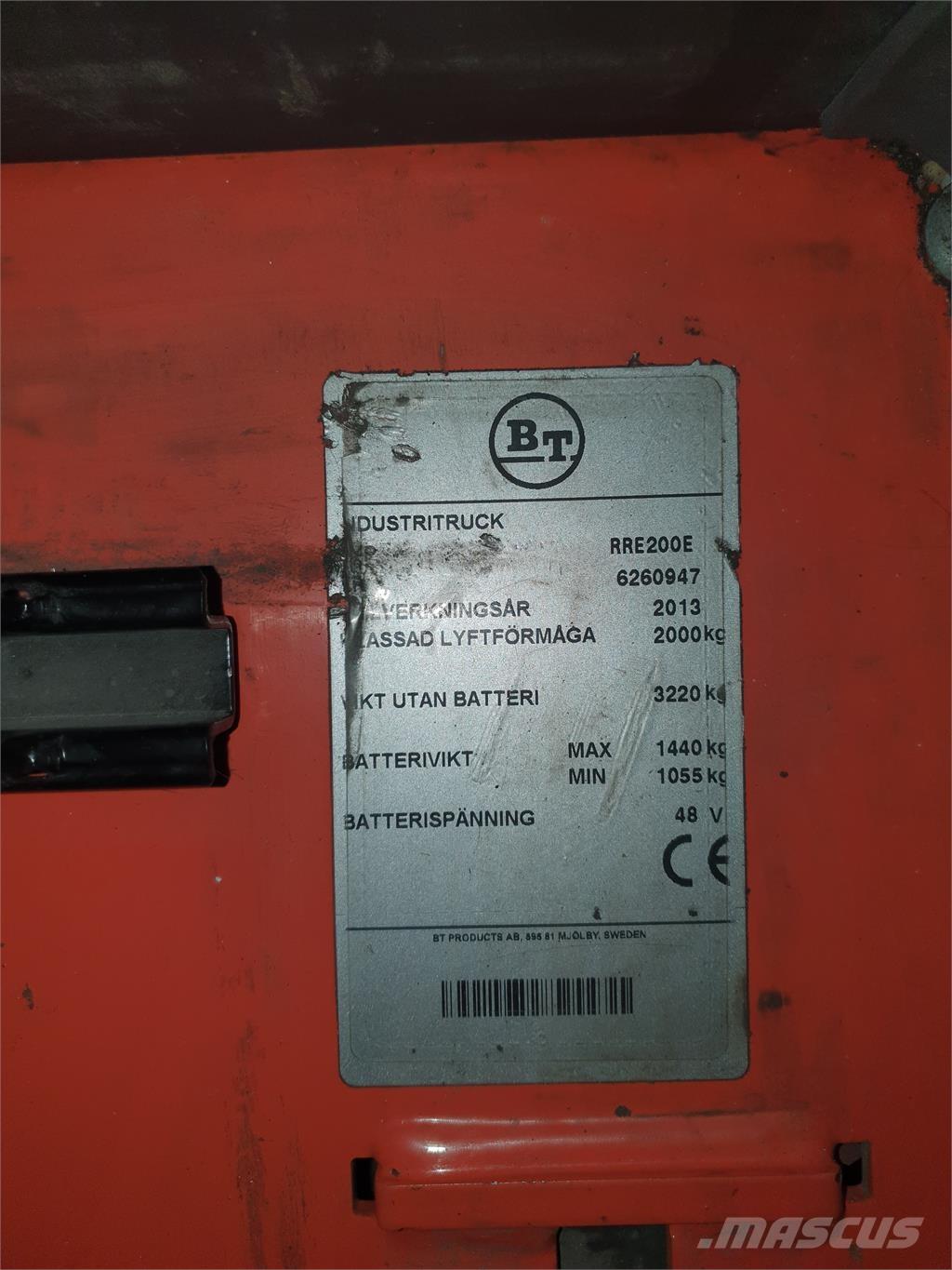 BT RRE200E Työntömastotrukit