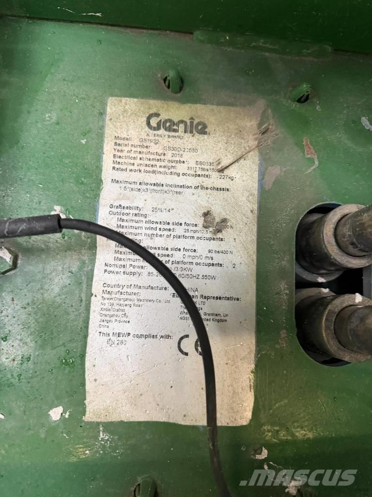 Genie GS 1932 Saksilavat