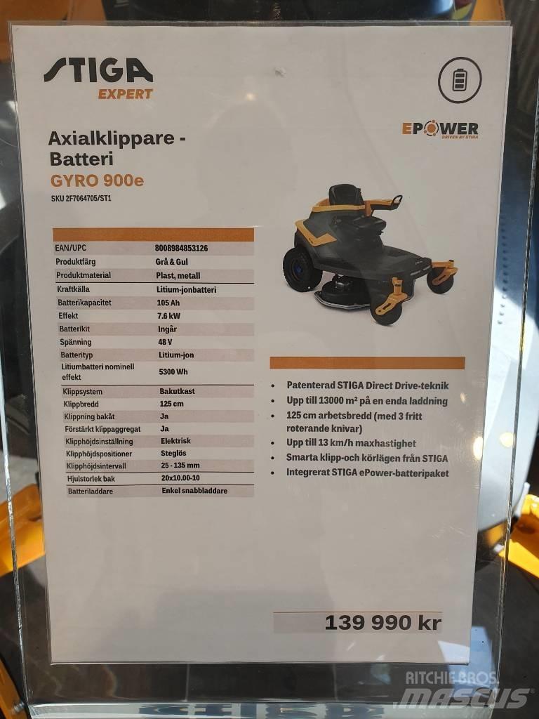 Stiga GYRO 900E DEMO Päältäajettavat ruohonleikkurit