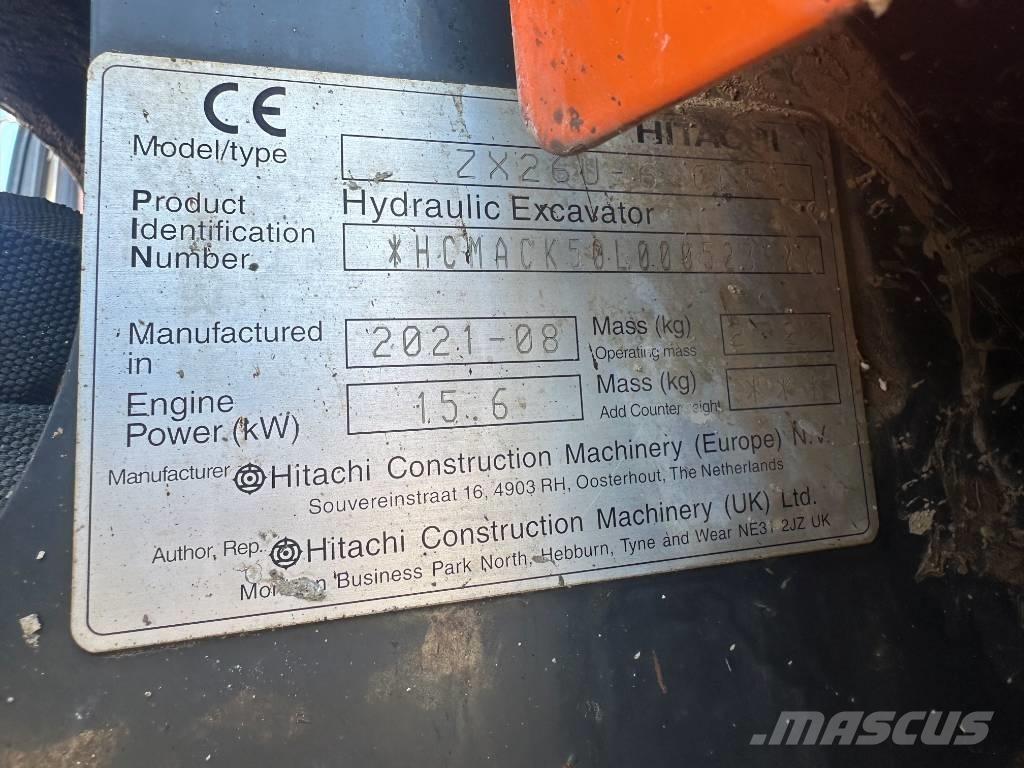 Hitachi ZX 26 U-6 Minikaivukoneet < 7t