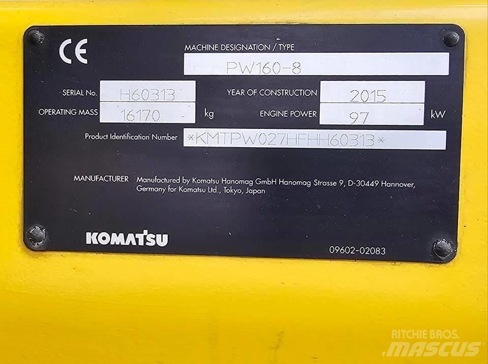 Komatsu pw 160 -8 Pyöräkaivukoneet