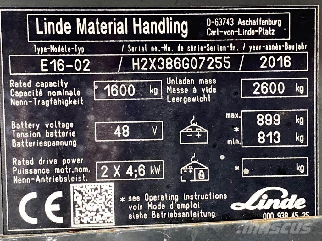 Linde E16-02 Sähkötrukit