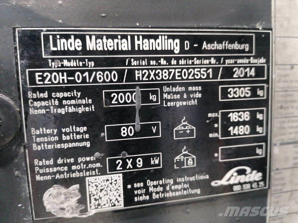 Linde E20H-01/600 Sähkötrukit