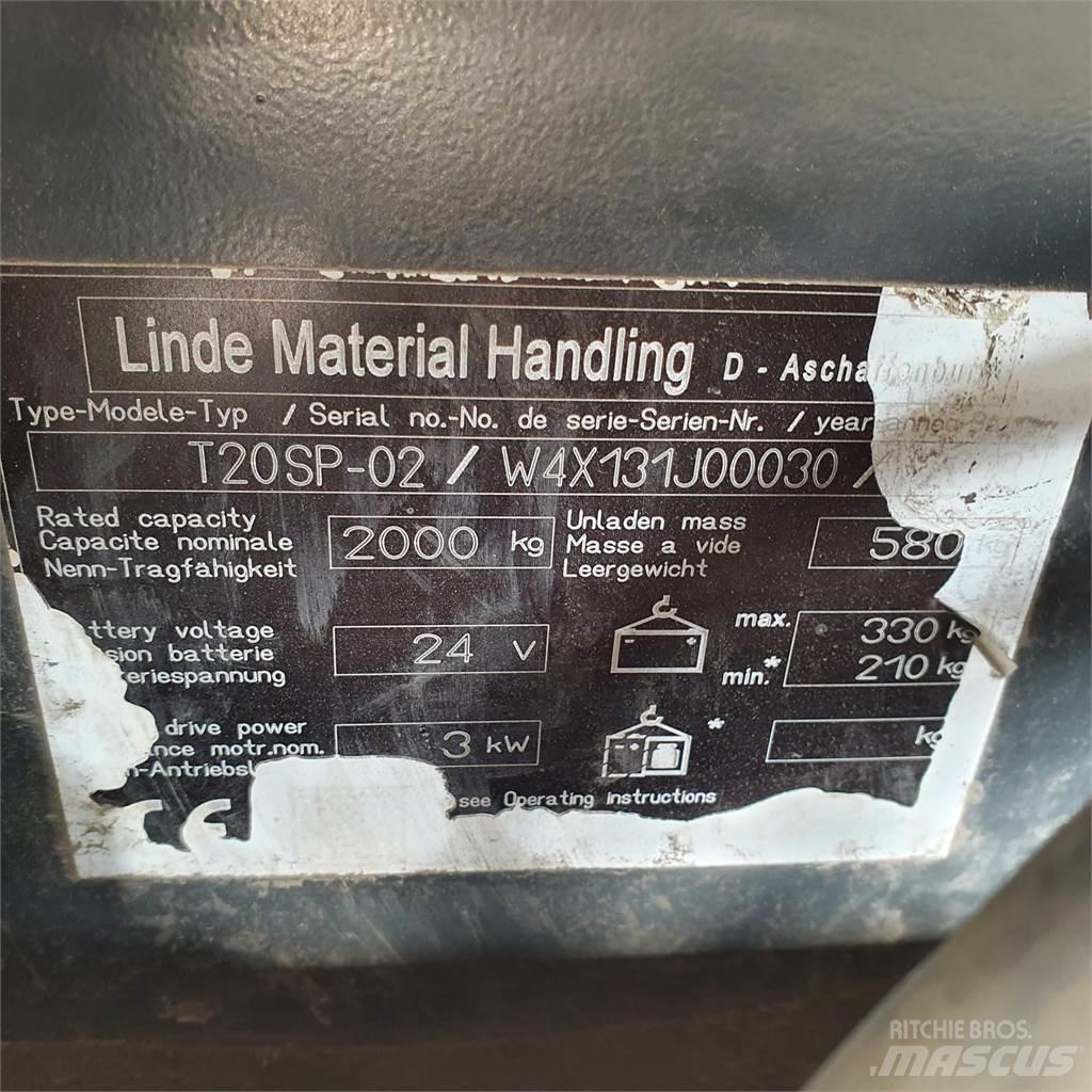 Linde T20SP kurz Lavansiirtotrukit