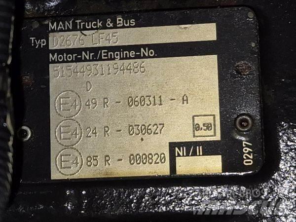 MAN D2676 LF45 Moottorit