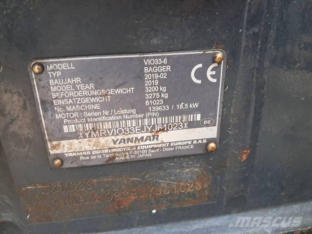 Yanmar Vio 33 Minikaivukoneet < 7t