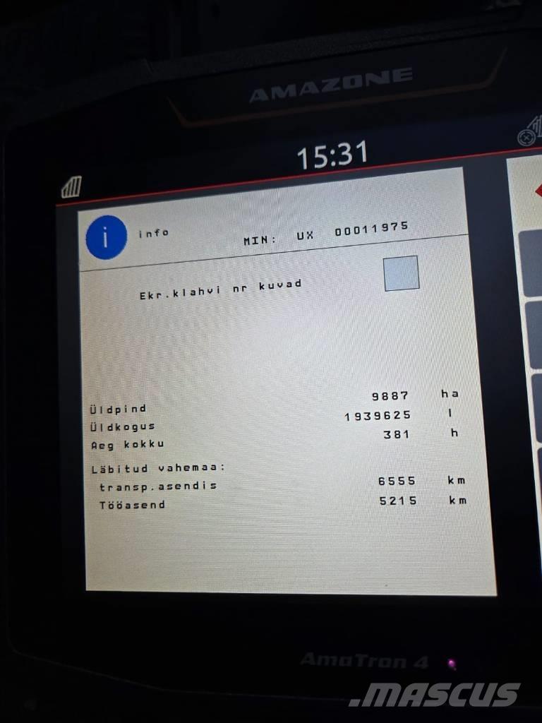 Amazone UX 4200 Hinattavat ruiskut