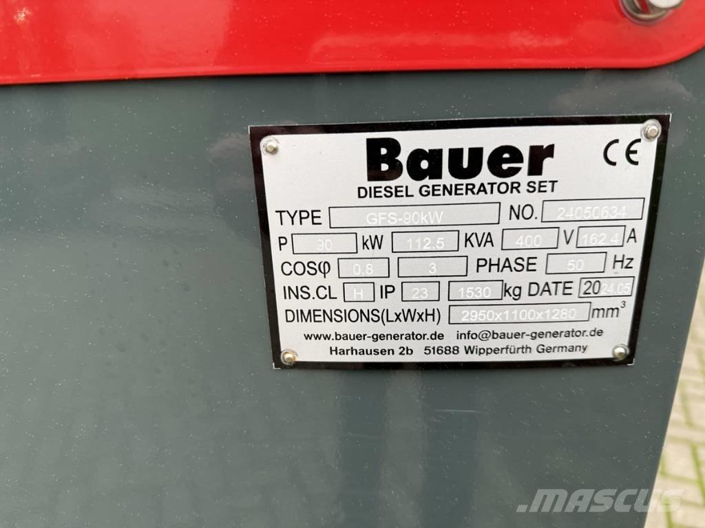 Bauer 124 KVA Dieselgeneraattorit