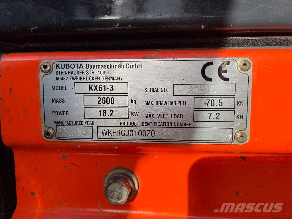 Kubota KX 61-3 Minikaivukoneet < 7t